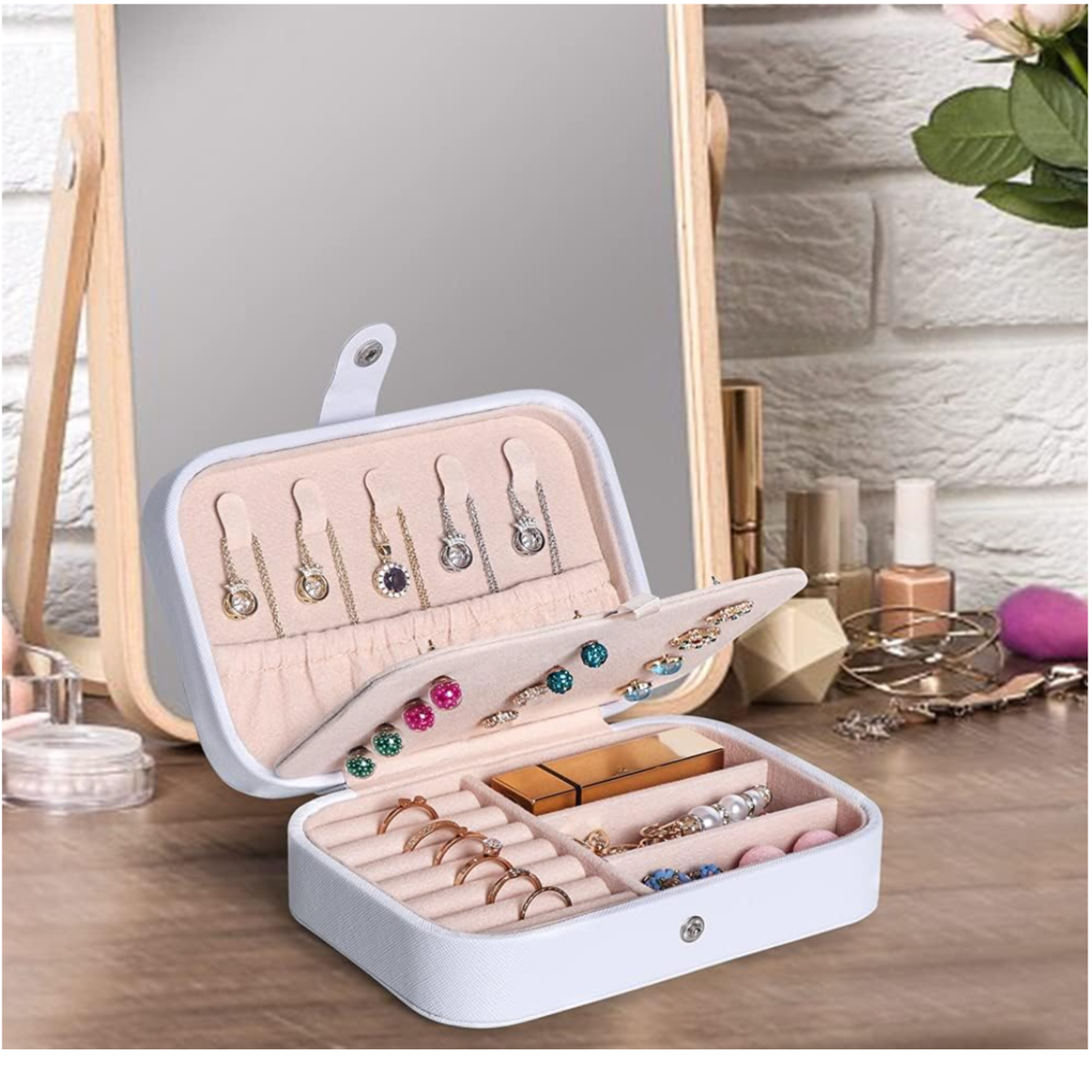 Double Layer Portable Jewelry Storage Box